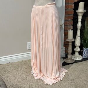 White House Black Market Blush Pleated Maxi Skirt
